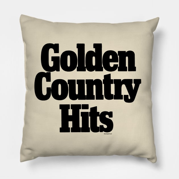 Golden Country Hits Pillow by RidinHighProductions