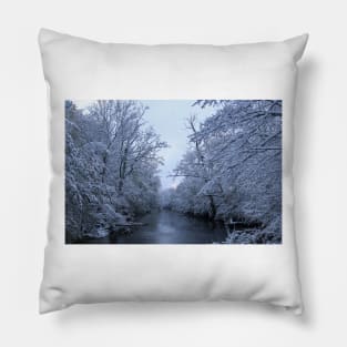 winter in ohio Pillow