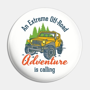 An extreme offroad adventure is calling - camping, hikking, trekking, vacation, christmas, new year Pin
