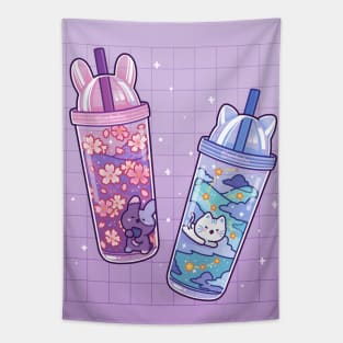 Patchi & Biru Water Bottles Tapestry