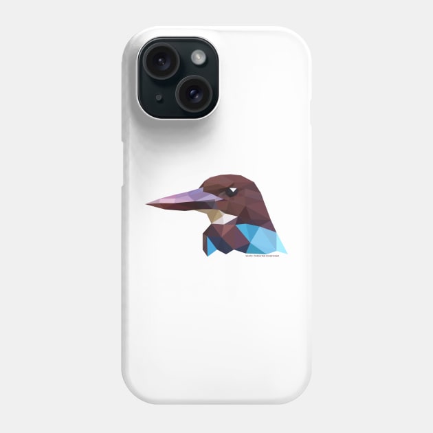White-throated Kingfisher Phone Case by GeometricWildlife
