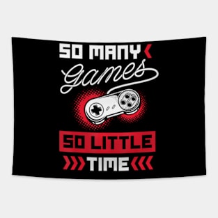 So many Games so little Time Video Gaming Tapestry