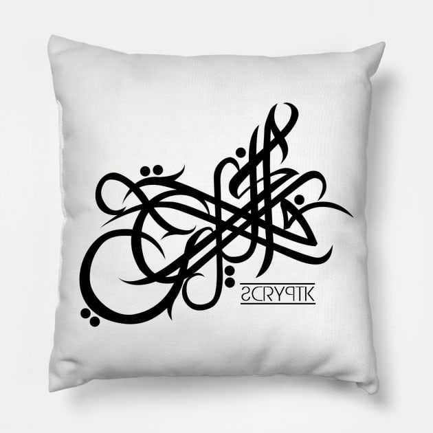 It says Graffiti Pillow by SCRYPTK