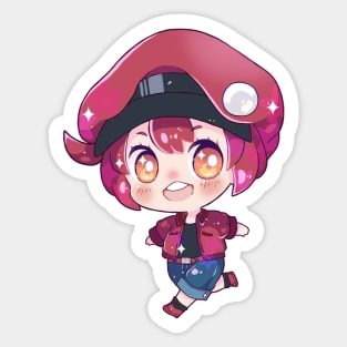 Red Blood Cell Cells At Work Anime girl Waifu Sticker for Sale by  Spacefoxart