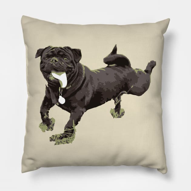 the dog drooled - vector image Pillow by ngoclucbkhn