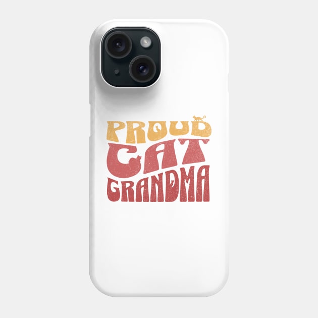 Proud Cat Grandma Vintage Design Gift Phone Case by MEWRCH