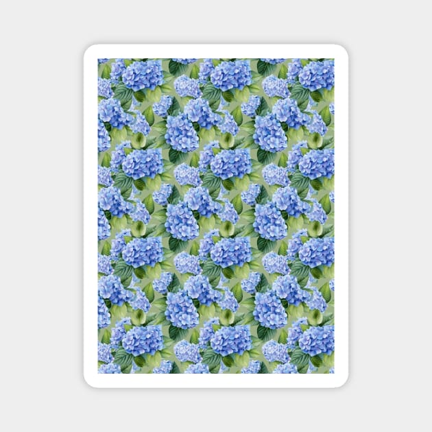 Hydrangea allover green Magnet by Remotextiles