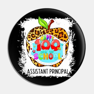 Assistant Principal Life Happy 100Th Day Of School Face Mask Pin