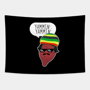 Yammin' Yammin' Reggae Yam Singing Funny Potato Tapestry