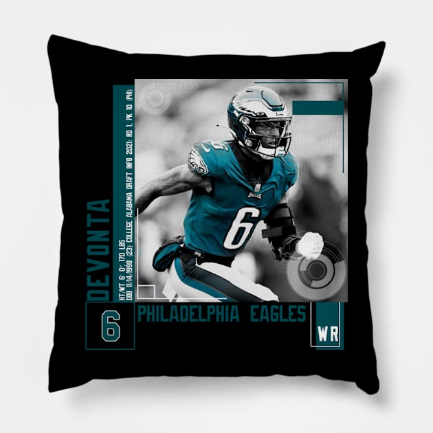 Devonta Smith Paper Poster Pillow by art.Hamdan