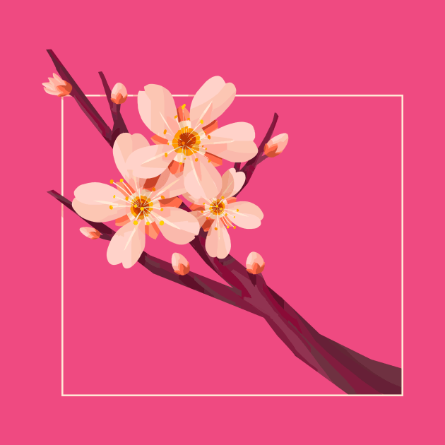 Cherry Plum Blossom Flower Sakura Chinese Japanese by banditotees