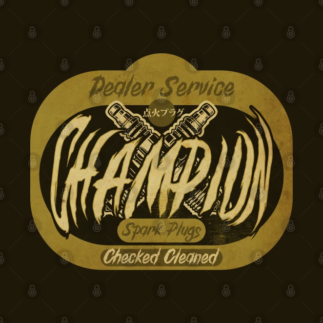 Sparkplug Vintage Label by CTShirts