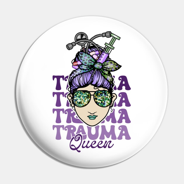 Trauma queen Pin by Zedeldesign