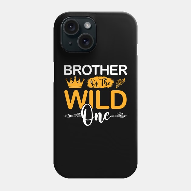 Brother of The Wild One Girl Birthday Matching Family Party Phone Case by Albatross