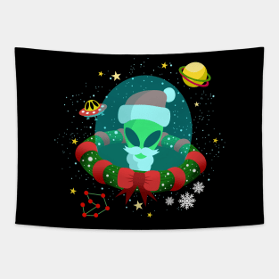 Alien Santa 2 Tapestry