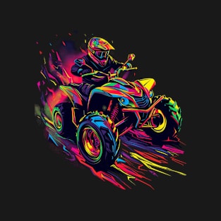 Atv Quad 4 Wheeler Pop Art T-Shirt