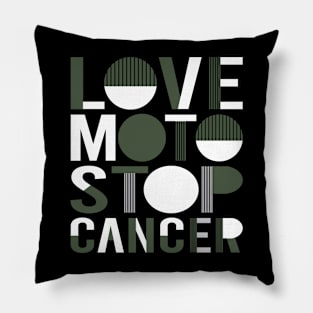 Love Moto Stop Cancer Pillow