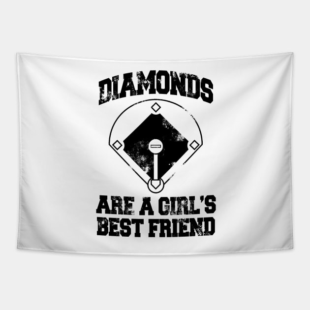 Diamonds Are A Girl's Best friend Tapestry by MarinasingerDesigns