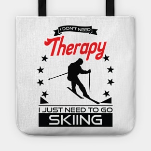 Skiing - Better Than Therapy Gift For Skiers Tote