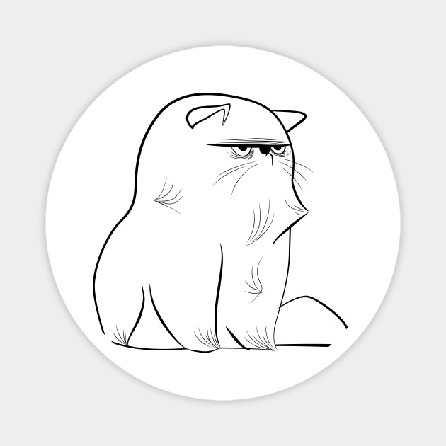 Cute And Angry Cat Cat Magnet Teepublic