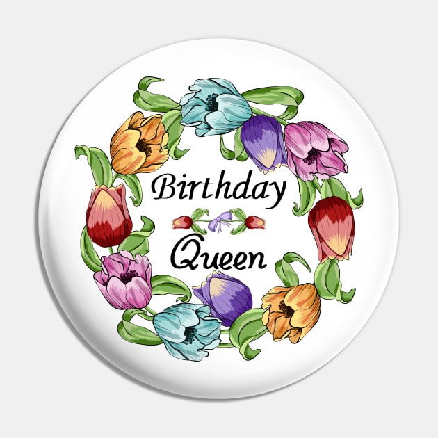 Birthday Queen Pin by Designoholic