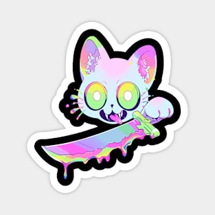 Festival DJ Cute Zombie Cat Electronic Music Magnet