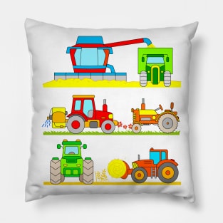 Combine Harvester Farm Machines Pillow