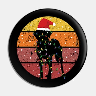 Black Lab Christmas Pin