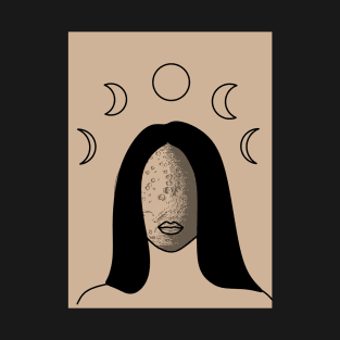 Moon Cycles Pastel Graphic T-Shirt