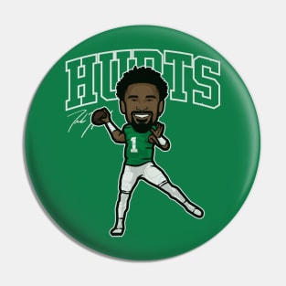 Jalen Hurts Philadelphia Toon Pin