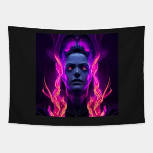 Dark Witch in Purple Flames - best selling Tapestry