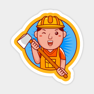 Builder Man Magnet