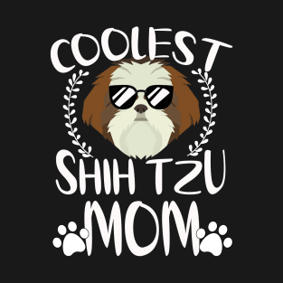 Glasses Coolest Shih Tzu Dog Mom T-Shirt