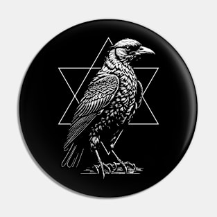 Raven Art Pin