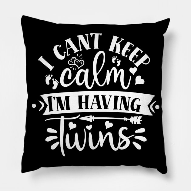 I can t keep calm, I m having twins, Pregnancy Gift, Maternity Gift, Gender Reveal, Mom to Be, Pregnant, Baby Announcement, Pregnancy Announcement Pillow by CoApparel