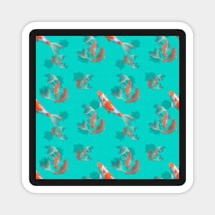 Koi Carp In Pool Magnet