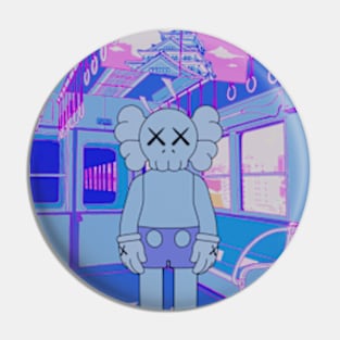 kaws in train Pin