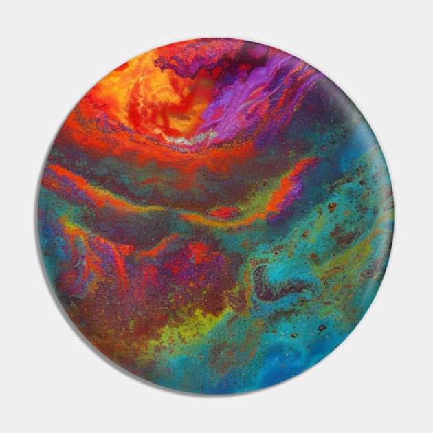 Trippy Abstract Splatter Paint Pin by Trip Tank