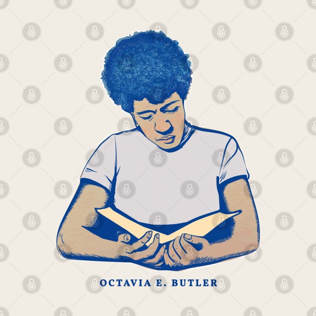 Octavia E. Butler Reading A Book by Huge Potato