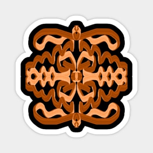 Abstract orange mess Magnet