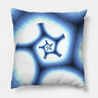 Blue Spiral Portal Fantasy Dream Landscape Pillow