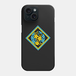 Floral ball in yellow and blue Phone Case