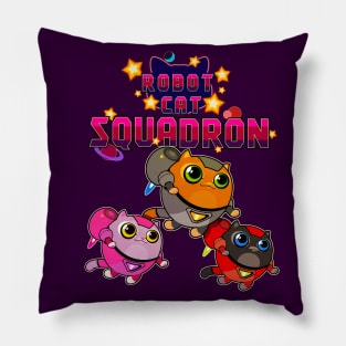 Robot Cat Squadron Pillow