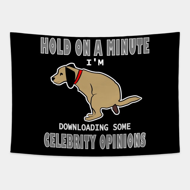 Funny Downloading Celebrity Opinions Humor Tapestry by DesignFunk