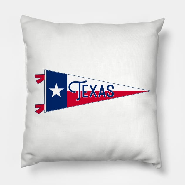 Texas Flag Pennant Pillow by zsonn