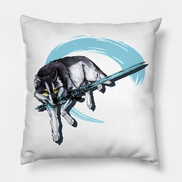 Great Grey Wolf Sif Pillow by August