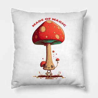 Made of Magic Mushroom Dude Pillow