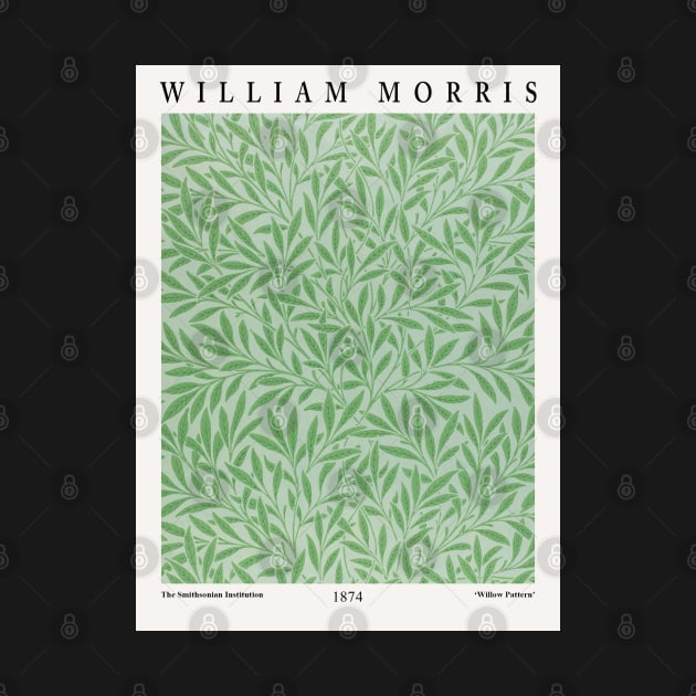 William Morris Exhibition Textile Willow Pattern Design by VanillaArt