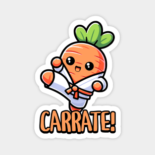 Carrate! Cute Karate Carrot Pun! Magnet