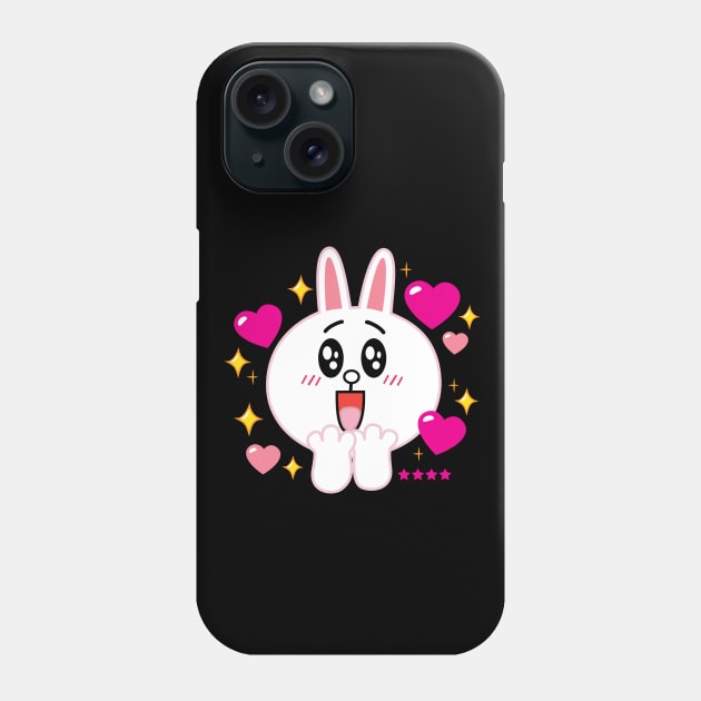 Cony Excited Phone Case by FinelyTooned